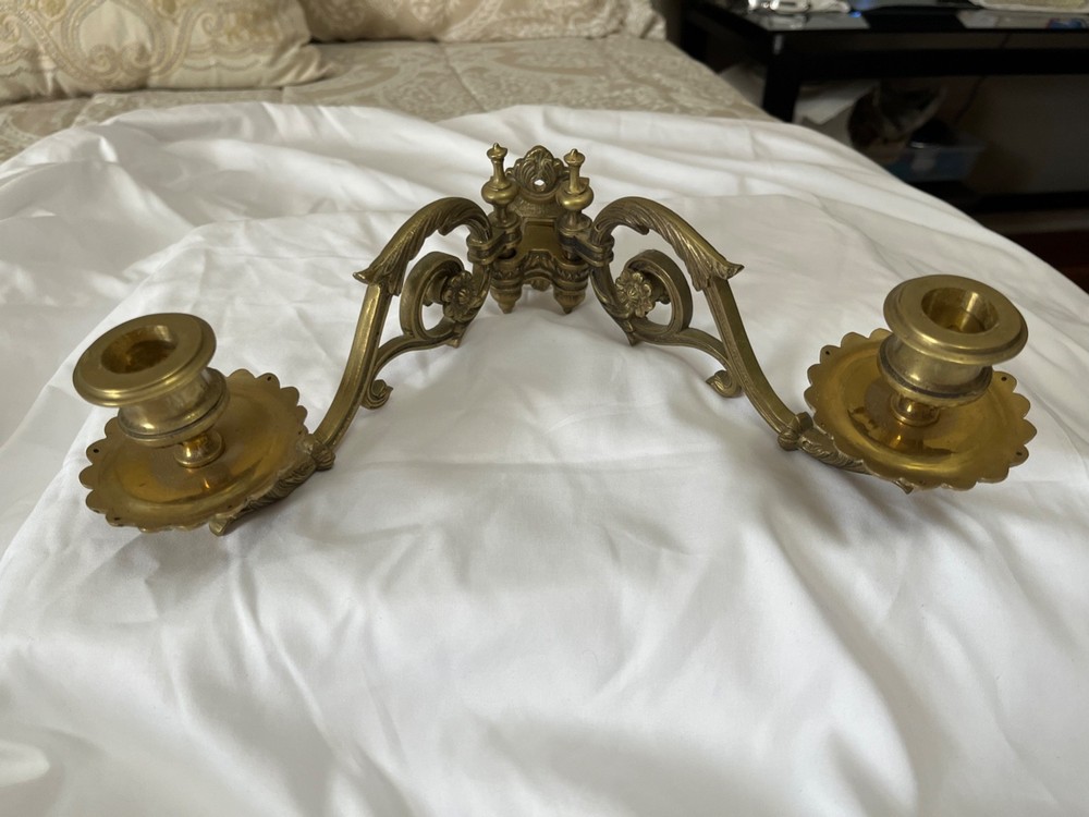 Antique Sconce Reproduction Solid Brass All Hand Made In VA.