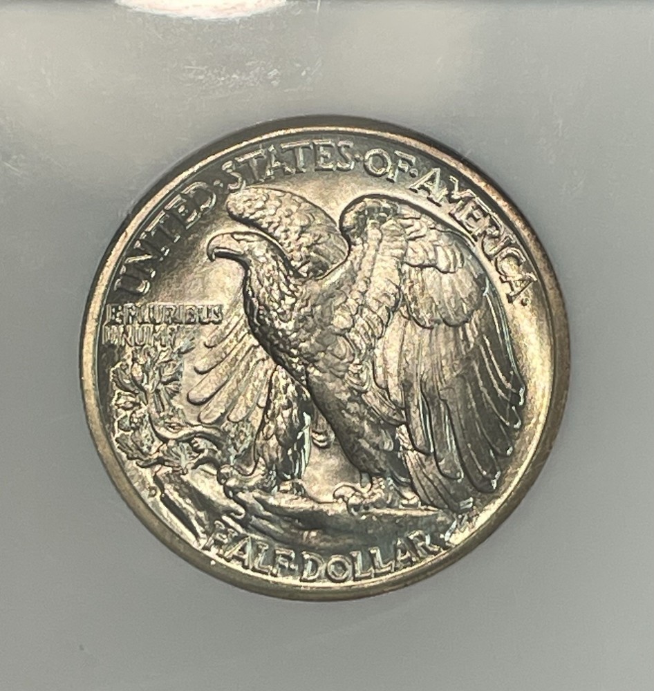 1945-D Walking Liberty Half Dollar NGC MS-65 (Old Holder) – Bright White Luster