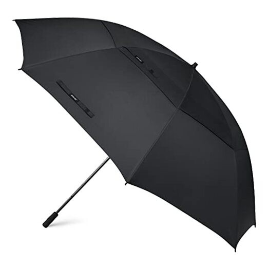 80 Inch Huge Large Oversize Golf Umbrella Double Canopy Vented Windproof Black