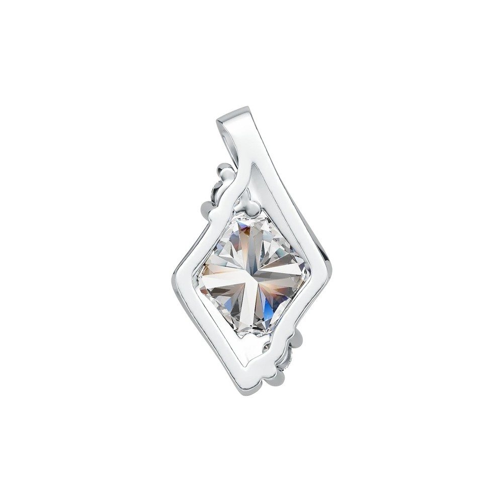 Sterling Silver Semi Mount Pendant Setting Cushion CU 7X7mm
