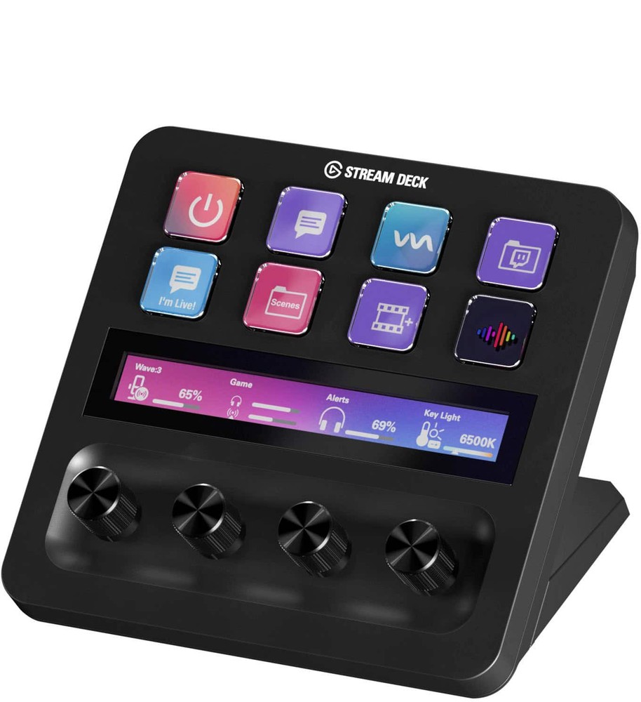 Elgato - Stream Deck + Studio Controller with customizable touch strip and di...