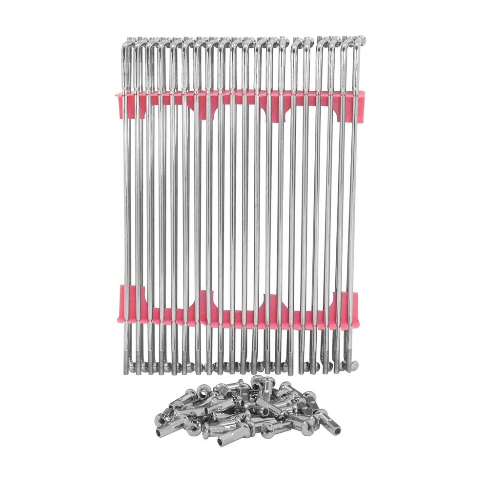 V-Factor Chrome 21 in. Front Spoke and Nipple Set 55007