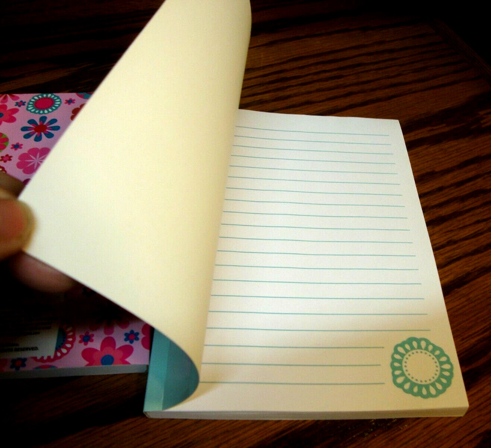 Set (2) Horizon Notebooks Notepad Journal Diary Note Pads~Floral~80 Sheets 665