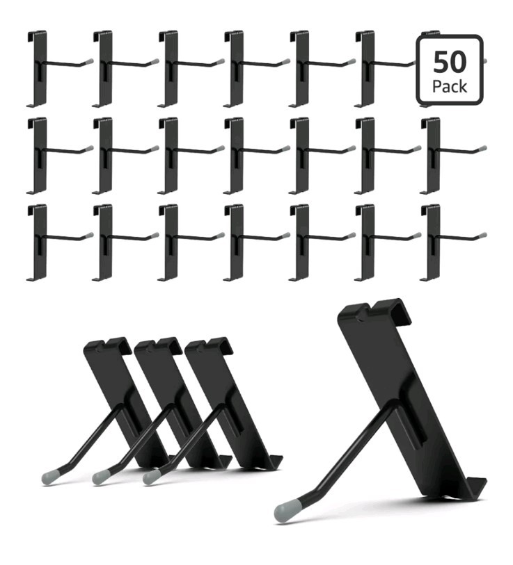 Gridwall Hooks 6 Inch 50PC Display Hooks for Grid Wall Hooks