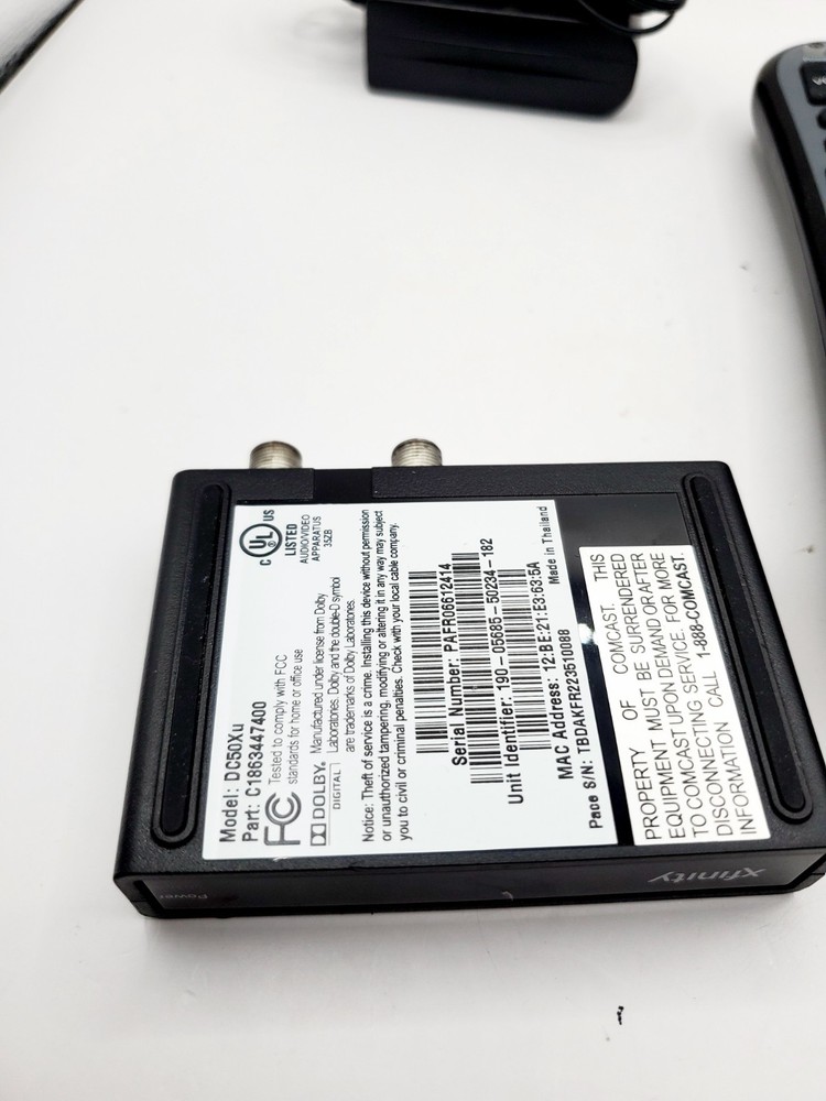 Comcast Xfinity Digital Cable Box Dc50xu /W REMOTE+ POWER