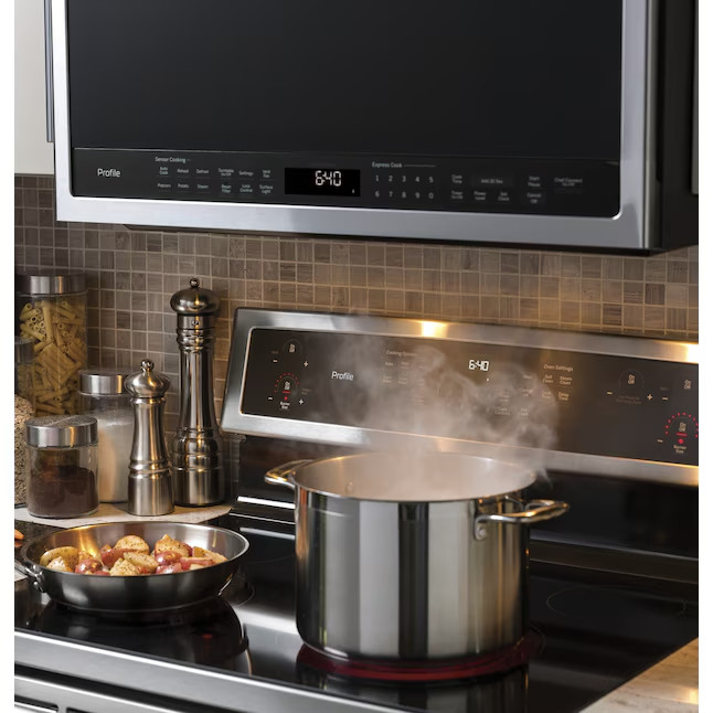 GE Profile 2.1-cu ft Over-the-Range Microwave with Sensor Cooking
