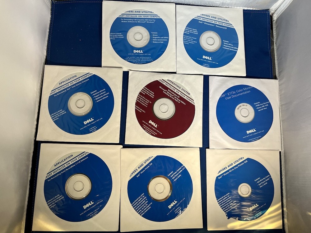 8-DELL CD-ROM’s , Tool Systems Software, Drivers & Utilities, Printer 926 & 720