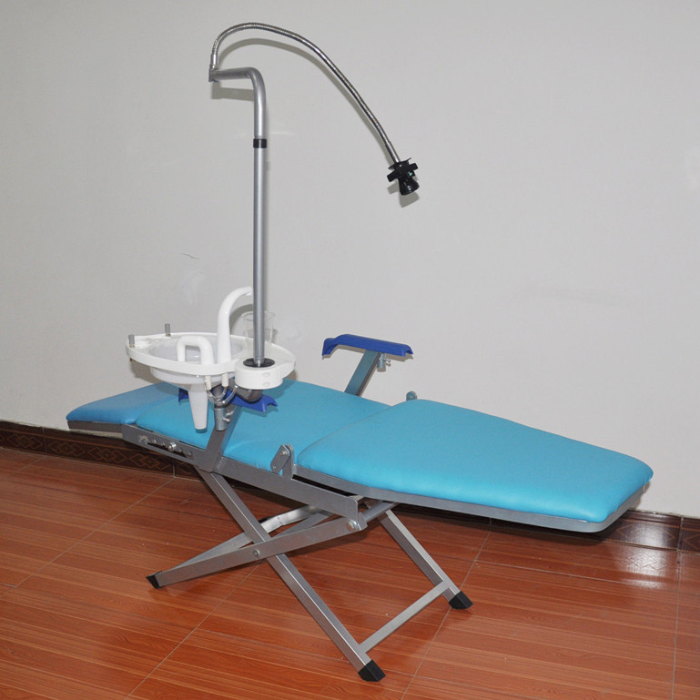 Mobile Dental Folding Chair Unit+Flushing Water Supply System+LED Light