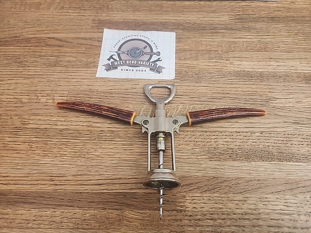 Antler Handled Traditional Corkscrew Wine Bottle Opener