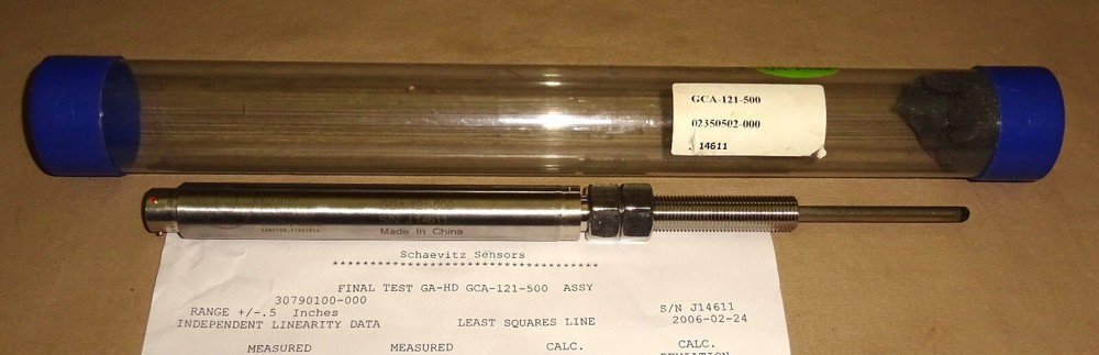 Schaevitz GCA-121-500 Linear Variable Differential Transformer GCA121500 NEW