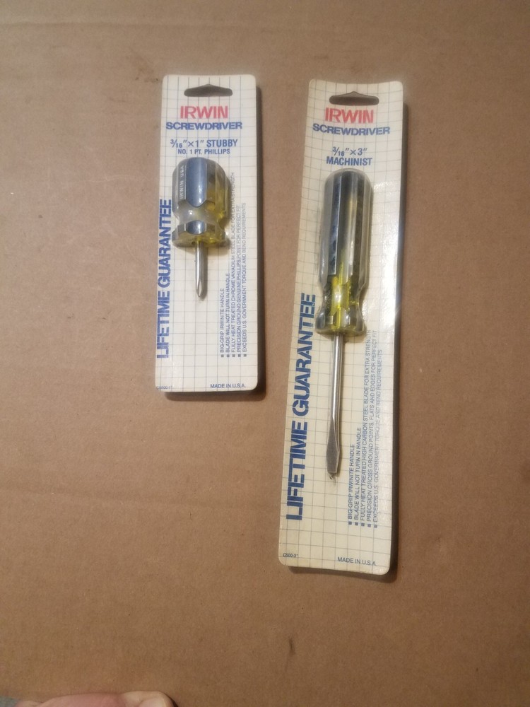 2 NOS IRWIN screwdriver