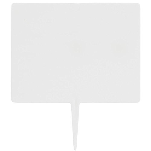 HUBERT® Write On Wipe Off Spear Tag White Plastic - 2"W x 2 7/8"H