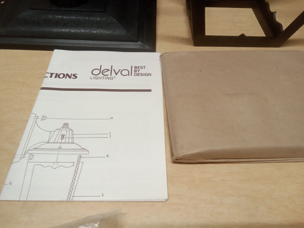 Delval Lighting 1723BLK Durable Polypropylene Wall Lantern