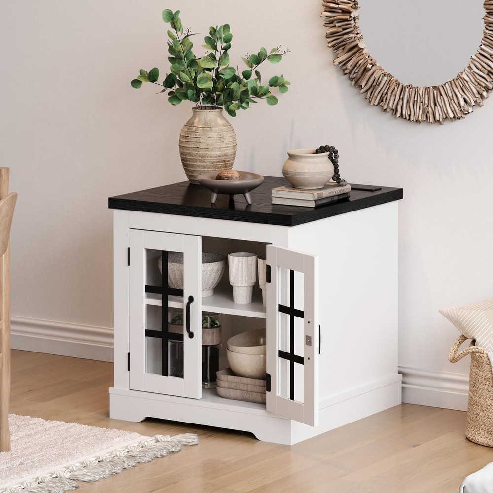 Buffet Cabinet with Storage, Sideboard Buffet , Built-in Power Outlet