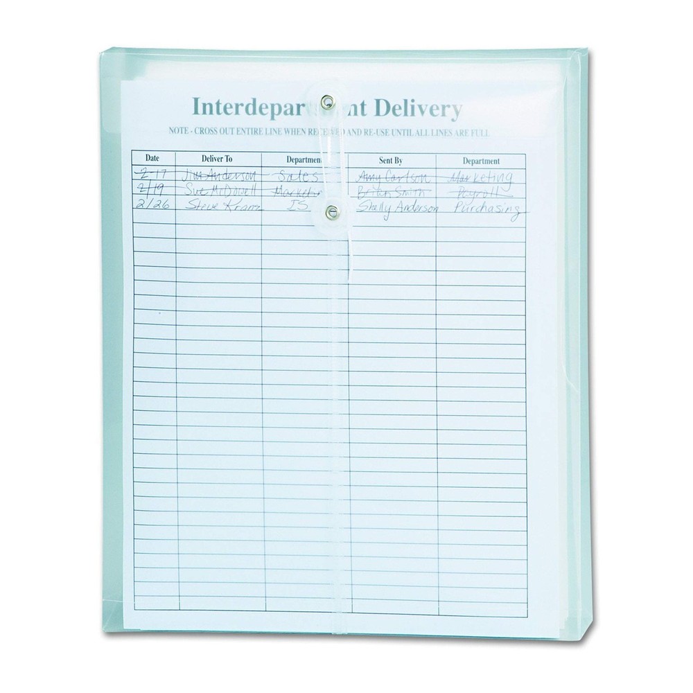 Clear Letter Size Poly Envelopes With String Tie Closure 5 Pack Durable And A...