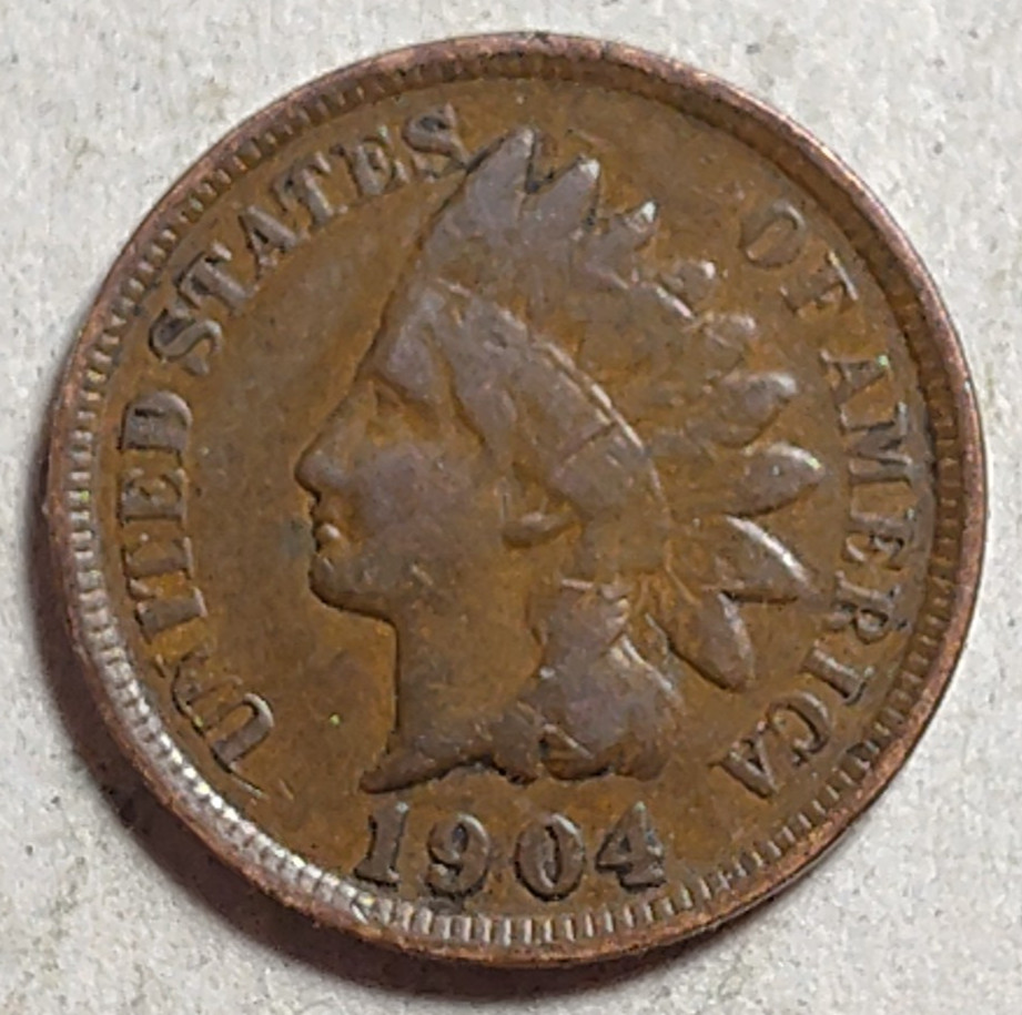 1904 Indian Head Cent / Coin #I041