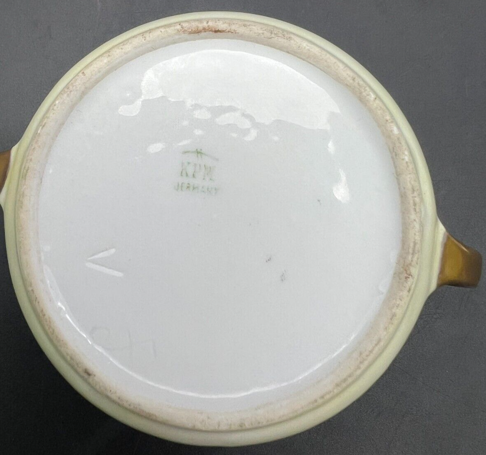 Hand Painted KPM China Sugar with Violets