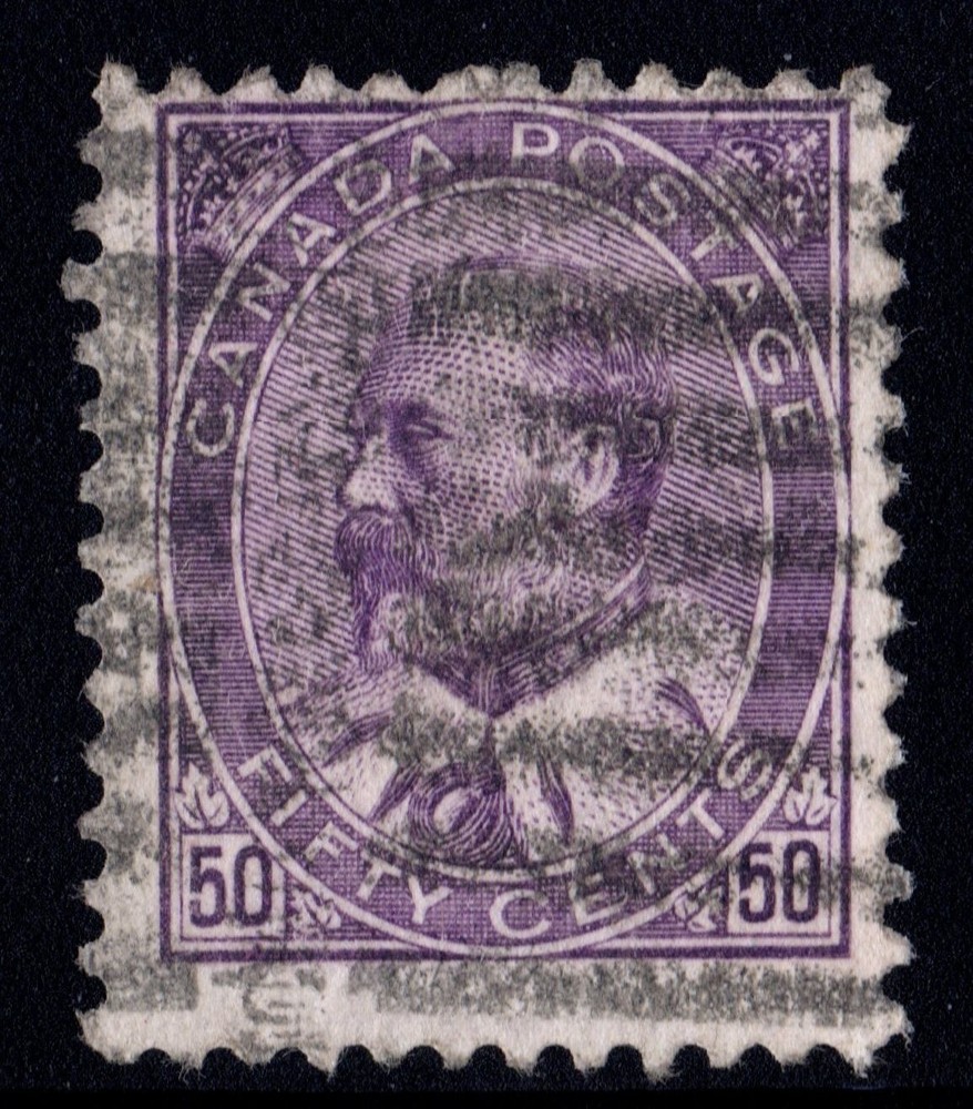 #95 Edward VII 50c  Canada used well centered
