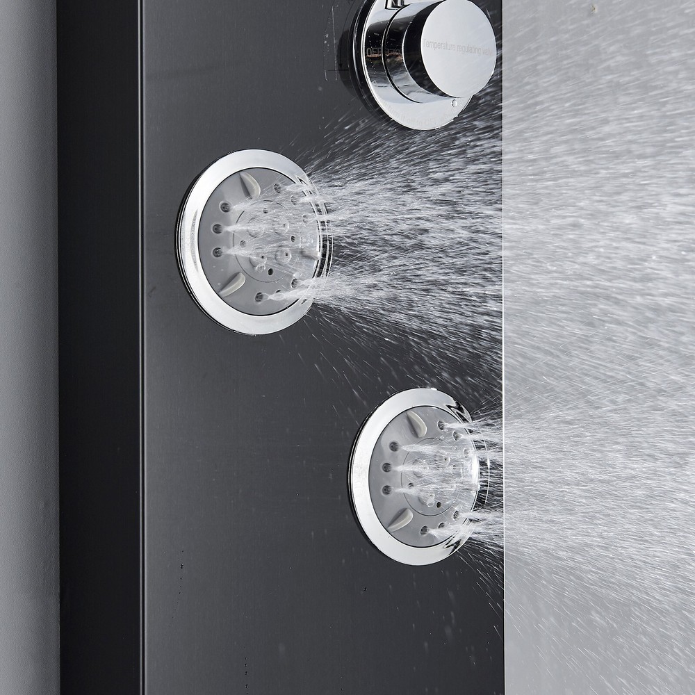 LED Shower Panel Tower System 5-Function Faucet Body Massage Oil Rubbed Bronze
