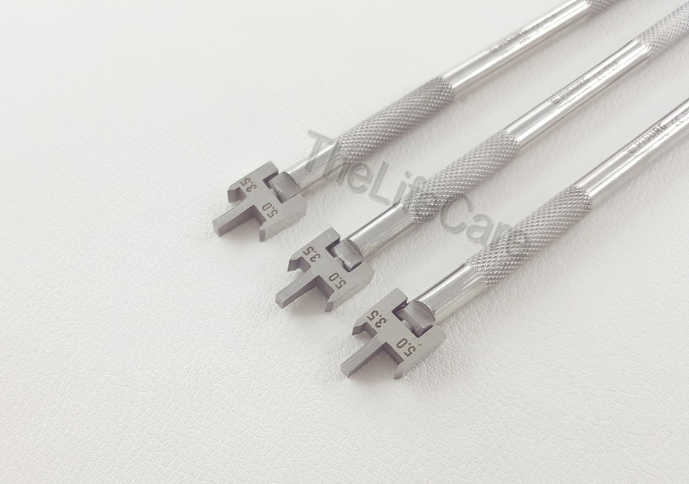 3 Pcs Dentist Bracket Positioning Height Gauge Wick Type Dental Instruments