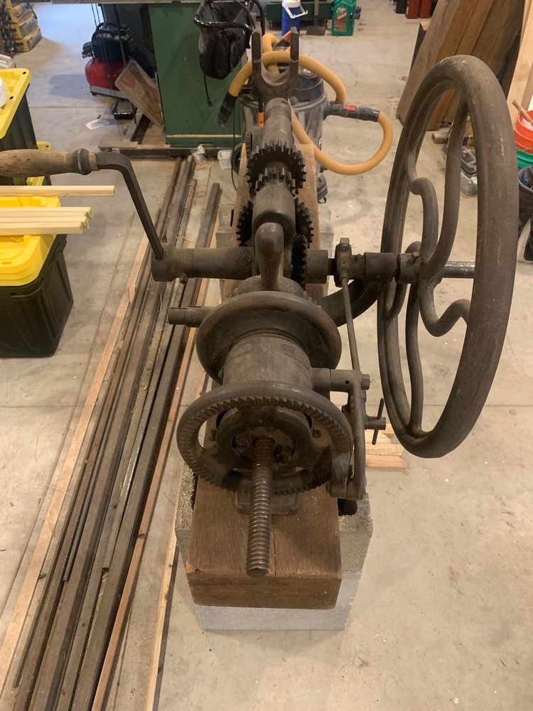 Antique Champion Blower & Forge Drill Press Wall Mount