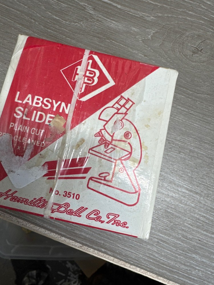 Hamilton Bell LabSyn Plain Microscope Slides 3x1 Inch 1/2 Gross Box New