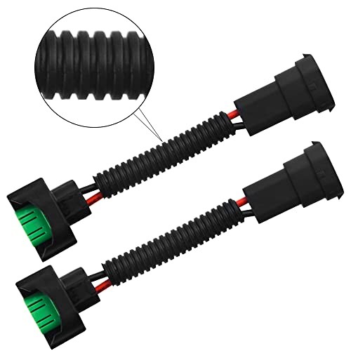 2 PCS H11/H8 Pigtail Socket Wiring Harness Socket Wire Connector Plug