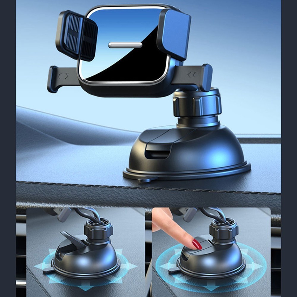 Car Phone Stand with Secure Grip Adjustable Dashboard Holder for Mobile Devices