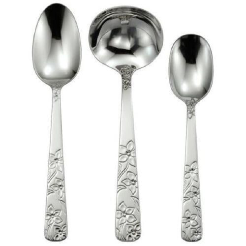 Oneida Veranda 3 Piece Hostess Set Quality 18/10 Stainless