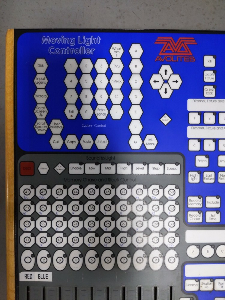 Avolites Azure 2000 4 DMX Universe Lighting Console Pearl UNTESTED