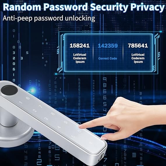 Fingerprint Door Lock Touchscreen Biometric Keyless Entry