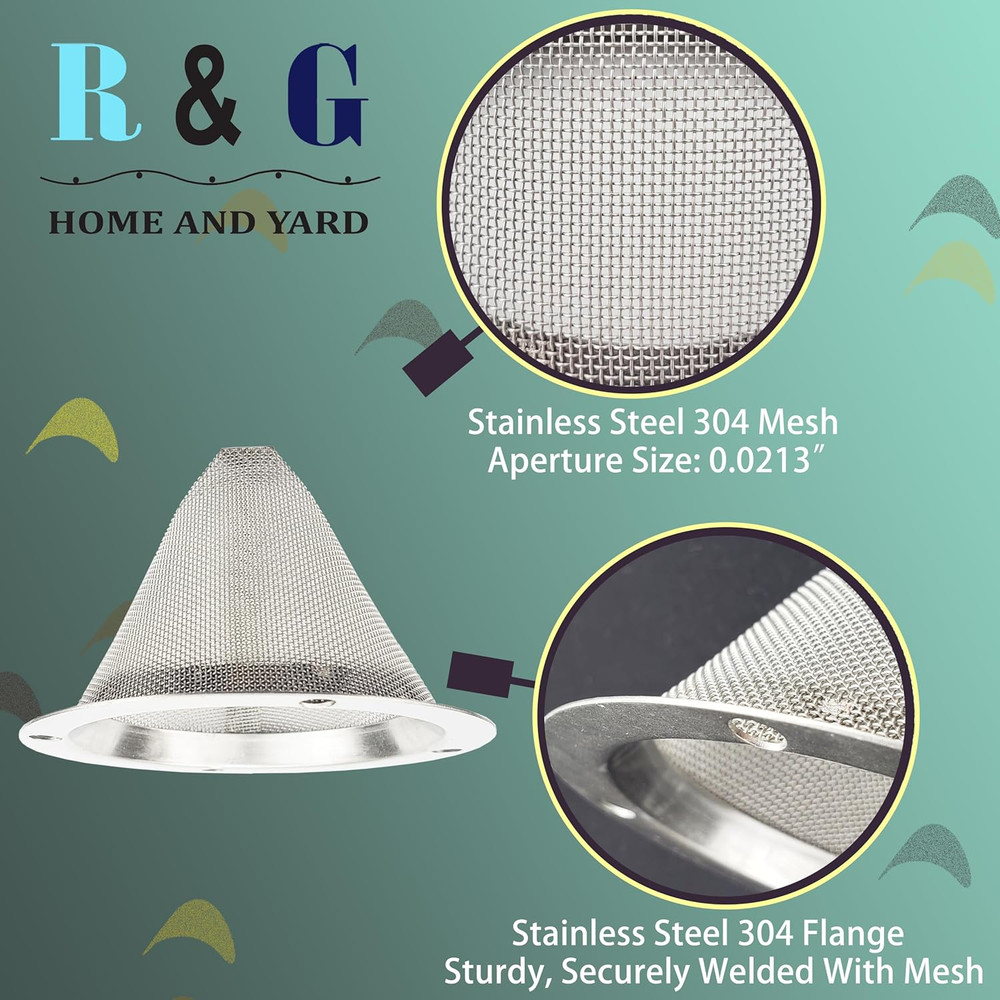 1 Pc-Cone-Type Stainless Steel Spark Arrestor Screen 2.8”