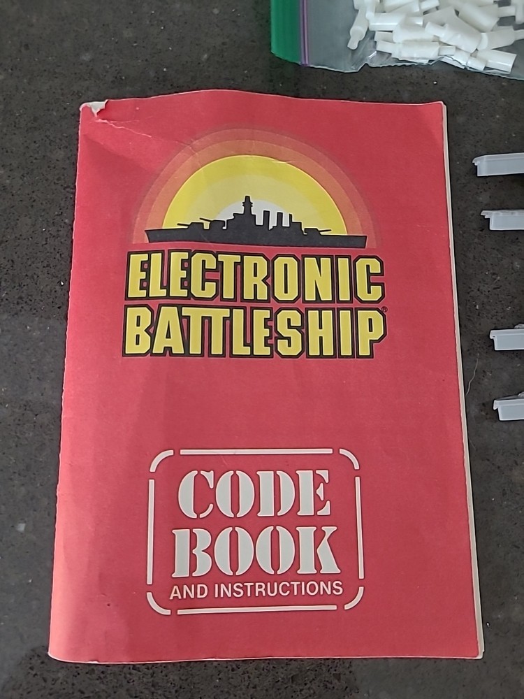 Electronic Battleship Replacement Parts & Instructions Code Book 1982