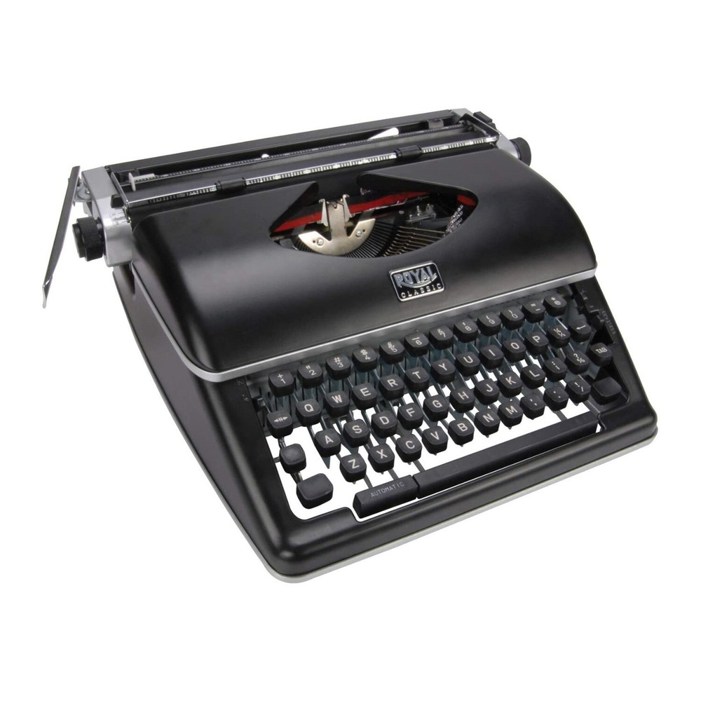 Royal Classic Manual Typewriter Black with Typewriter Ribbon Bundle