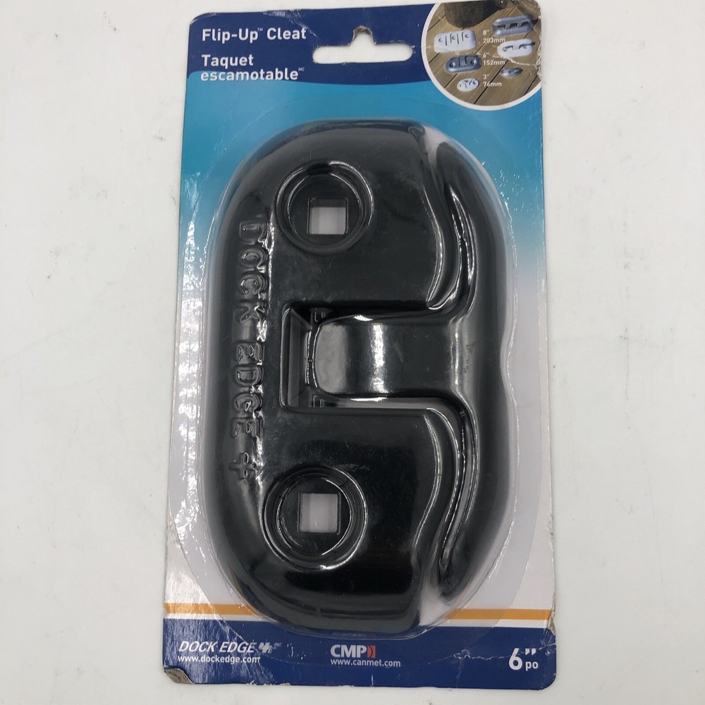 Dock Edge 2606BF Flip-Up Cleat 6" Black