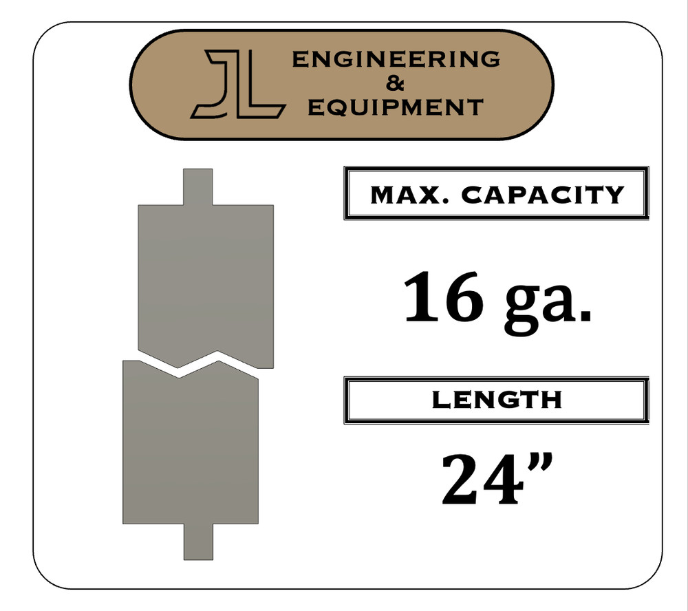 Open Angle Offset Forming Die - 24 in. Long - 5/8" Offset, 130 deg.