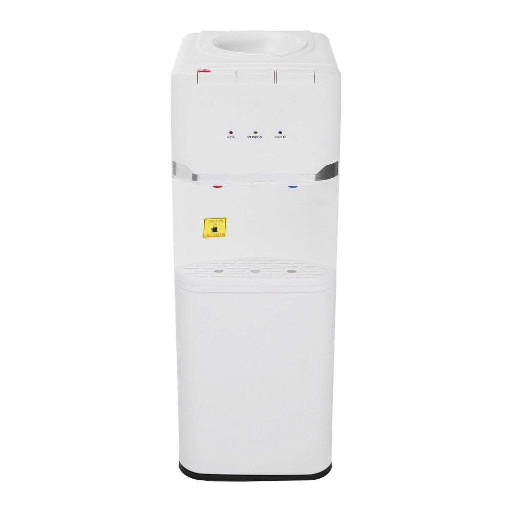Indoor White Hot & Cold Water Cooler Dispenser Machine Countertop 5 Gallons