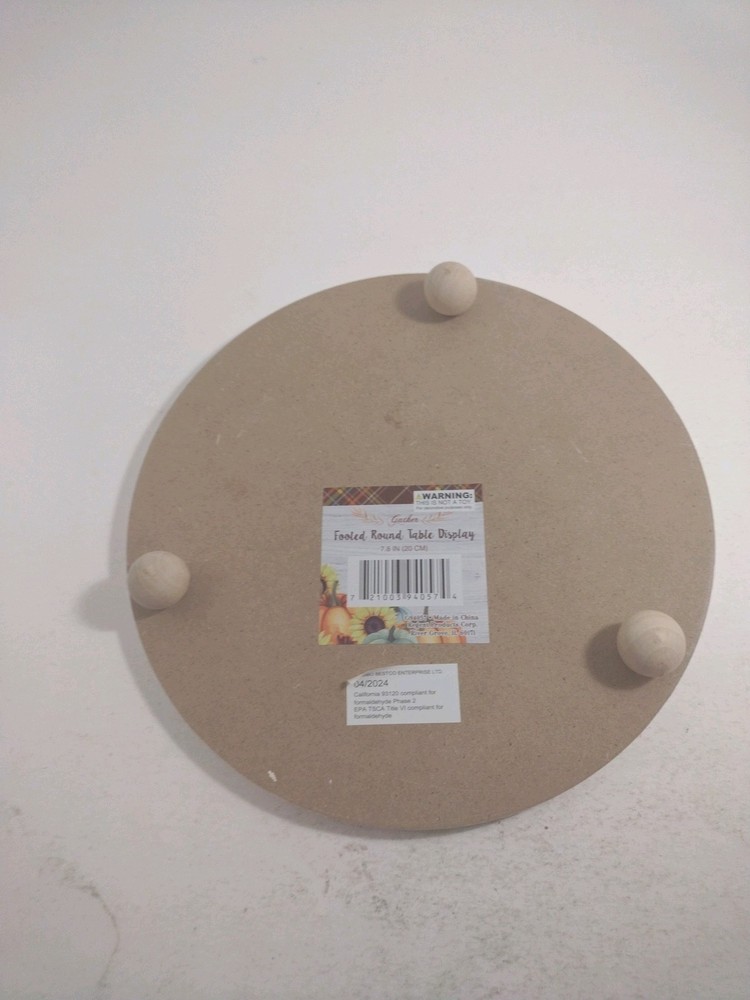 Fau Wood Footed Display Base, 7.8". Bx4