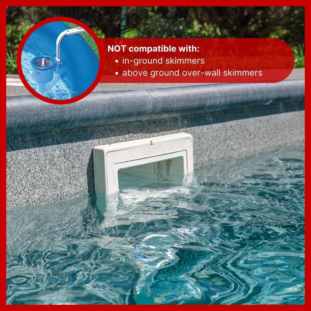 2-Pack Above Ground Pool Skimmer Baskets with Pivot Handle for Easy Maintenance