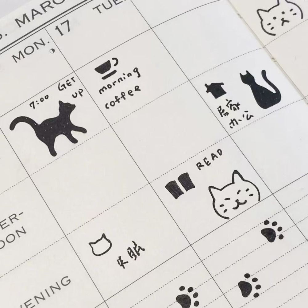 Cute Cat Pattern Ruler Stationery Tool