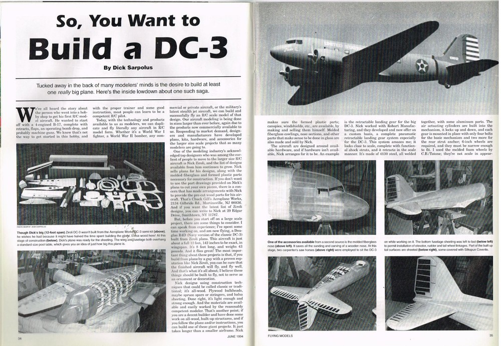 FLYING MODELS Magazine June 1994 Windindicator Bostonian cover model