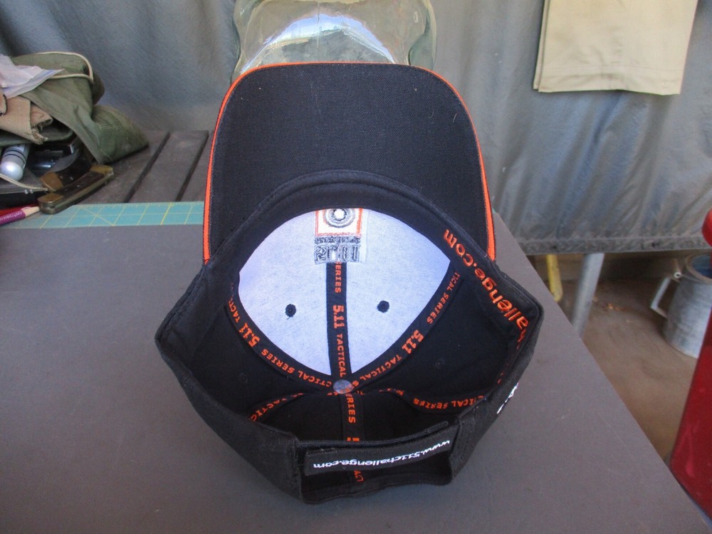 Vtg 2006 5.11 TACTICAL CHALLENGE Black Hat, Hook & Loop Adjustable Cap, NWoT
