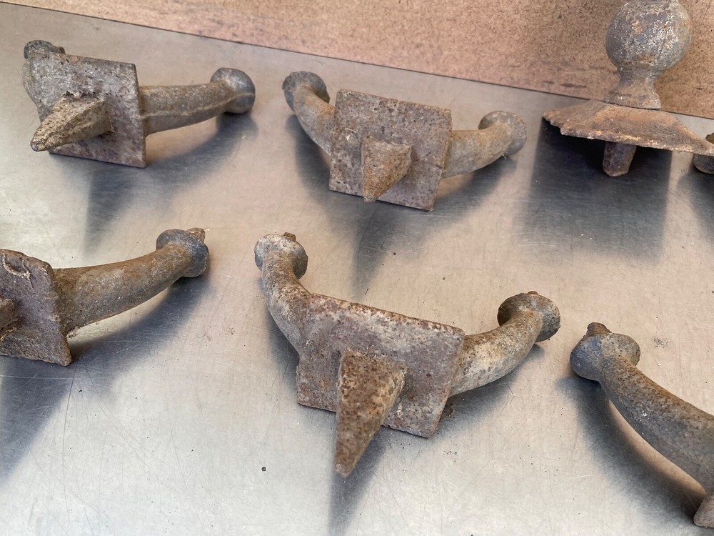 Antique Blacksmith Smith Forge Stake Dog & Clamp Forming Tool