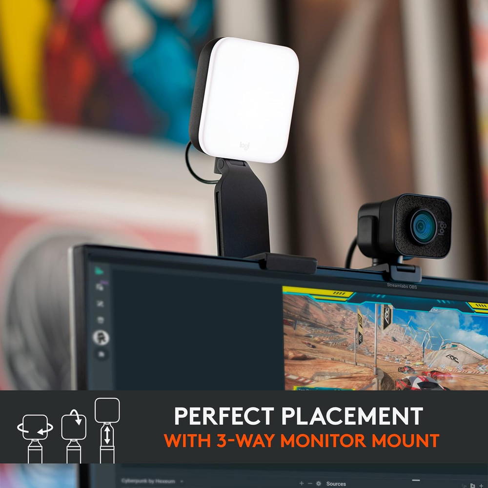 Litra Glow Premium LED Streaming Light with Truesoft- Computer Lighting for Vide