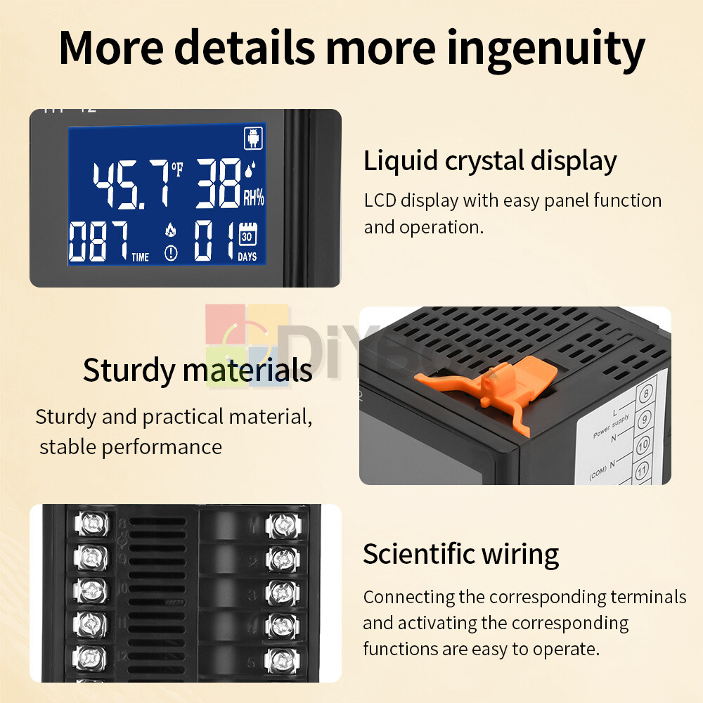 HT-12 Incubator Digital Temperature Controller Thermostat Temp Humidity Control