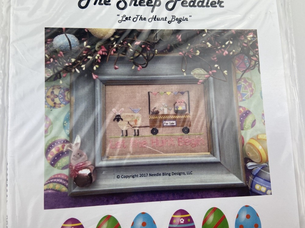 Needle bling design the sheep peddler Cross Stitch Pattern sampler