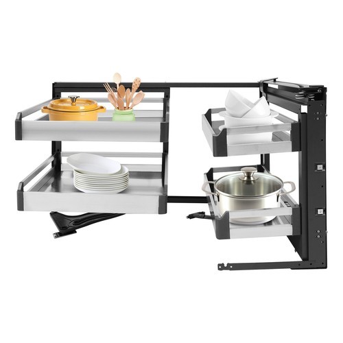 Blind Corner Cabinet Pull-Out Corner Organizer Swivel Corner Cabinet