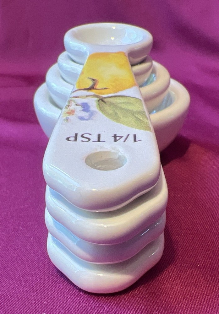 Lang Lemon Grove Earthenware Measuring Spoons Susan Winget