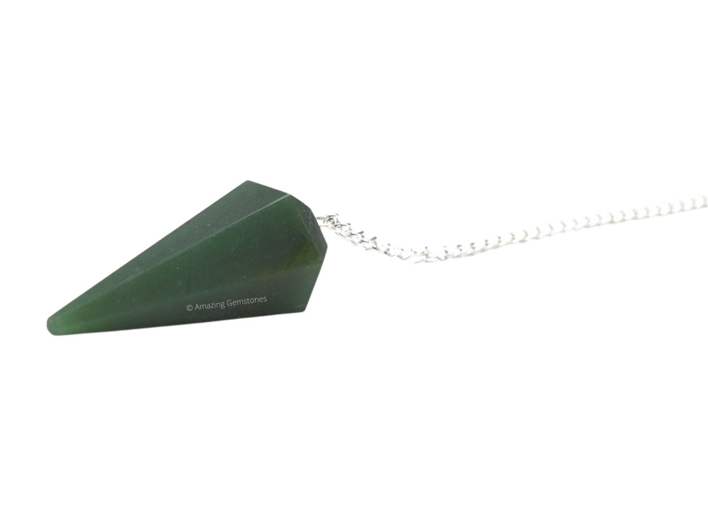 Green Aventurine Dark Dowsing Crystal Pendulum