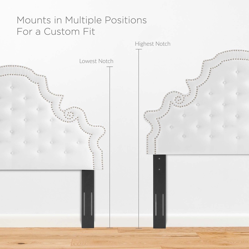Modway Diana Tufted Performance Velvet Full/Queen Headboard in White